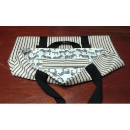 Basic Beginners workshop- Part 3 Bag making Striped bag with fancy lining