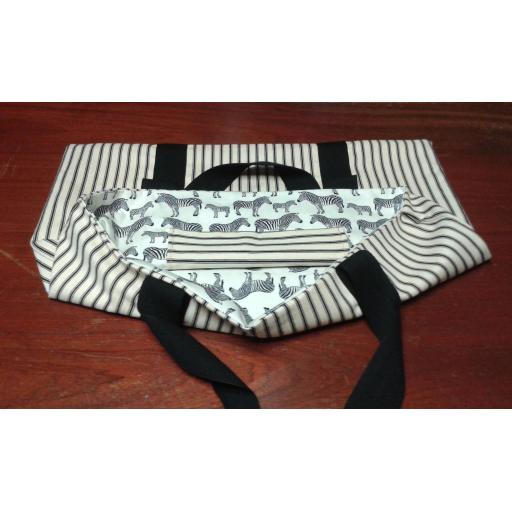 Basic Beginners workshop- Part 3 Bag making Striped bag with fancy lining