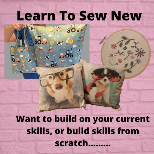 Learn to Sew New. build your skills, bags, cushions, embroidery 