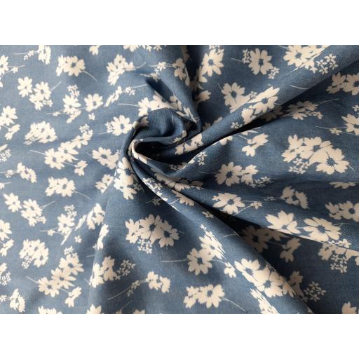 Mid wash floral Denim- 100% cotton- Free postage (copy)