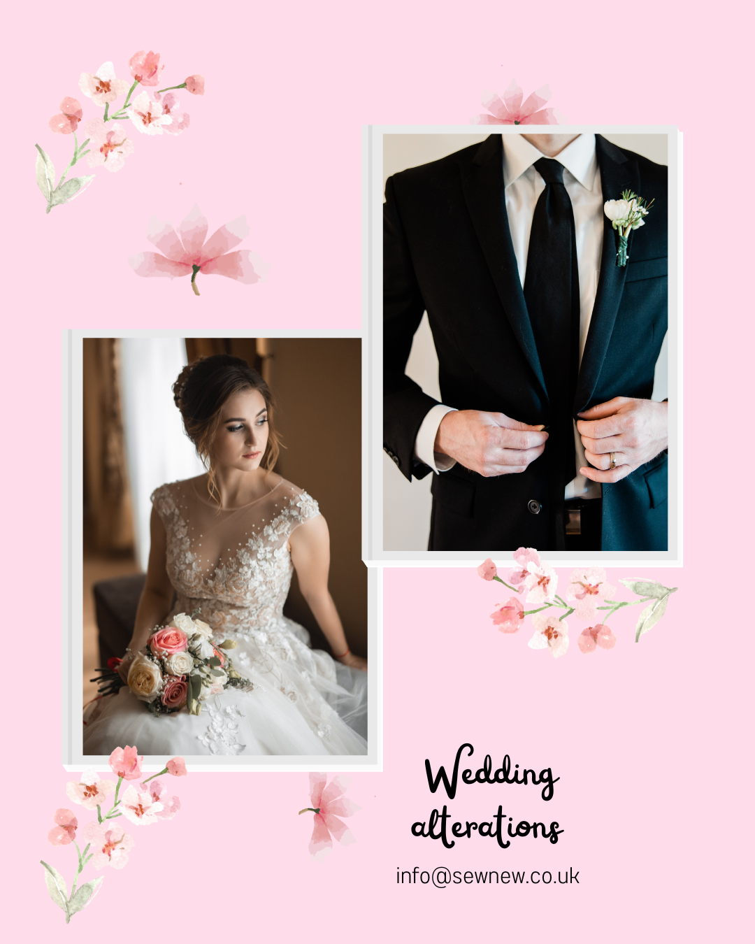 Bridal and groom alterations